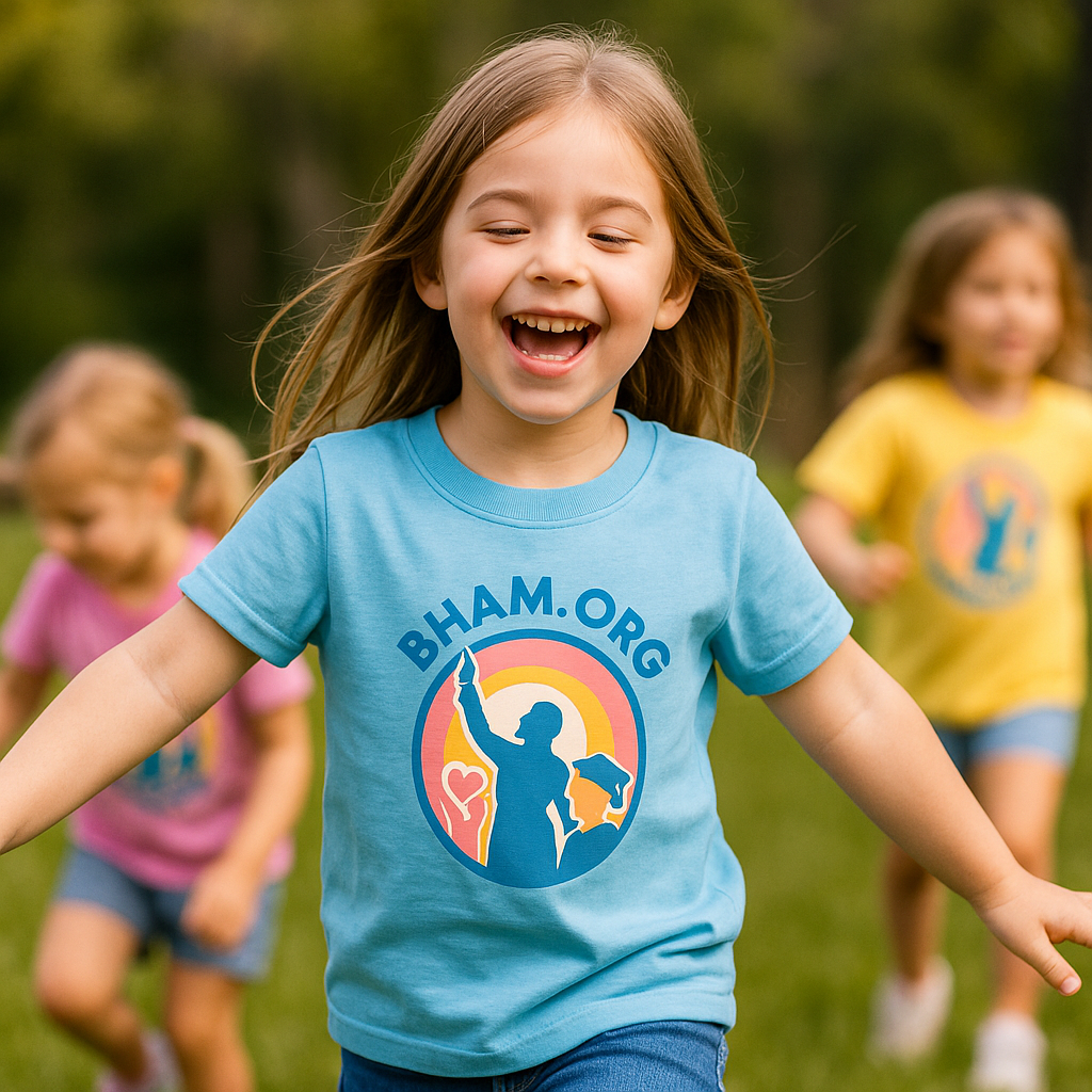 Happy child at BHAM.ORG Railroad Park event